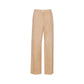 Beige Leather Casual Pants