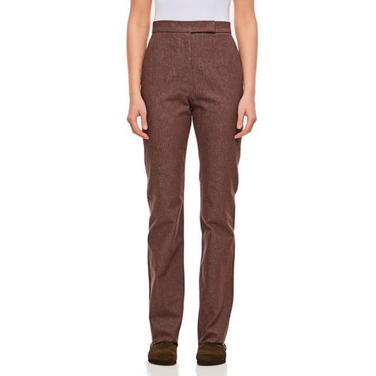 Brown Linen Casual Pants