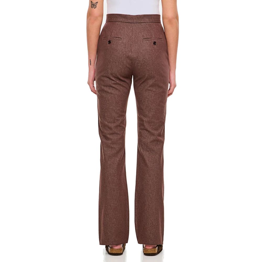Brown Linen Casual Pants