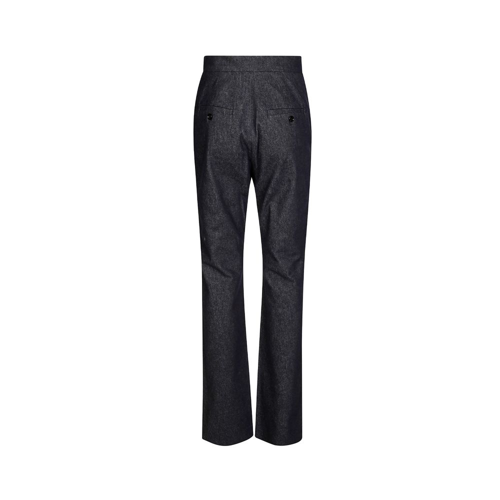 Gray Cotton Casual Pants