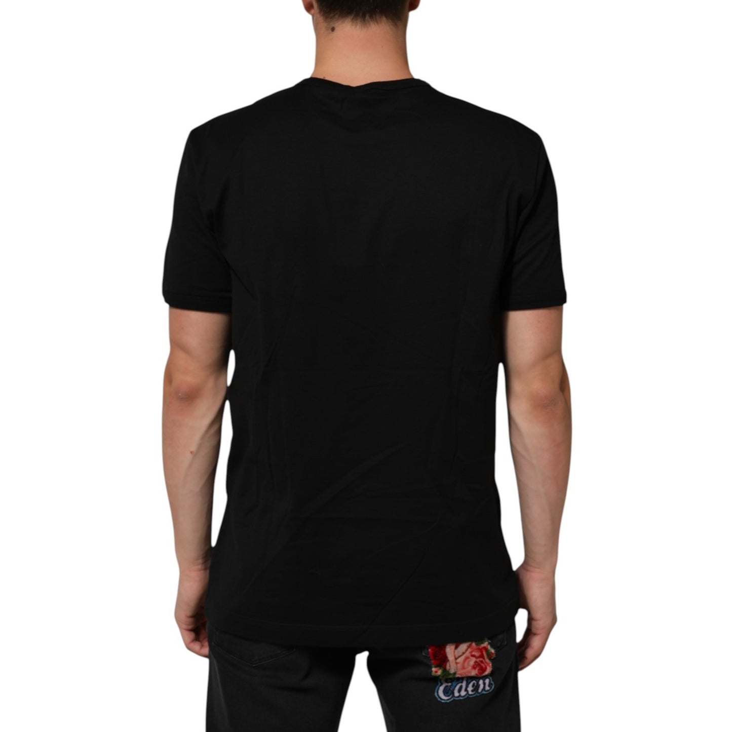 Black Crown Bee Cotton Short Sleeve T-shirt