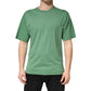 LightGreen Cotton Crewneck Short Sleeve T-Shirt