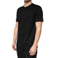 Black Cotton Crewneck Short Sleeve T-Shirt