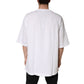 White Cotton Crewneck Short Sleeve T-Shirt