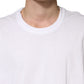 White Cotton Crewneck Short Sleeve T-Shirt