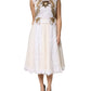 Ivory Lace Silk Embellished Sleeveless  Dress