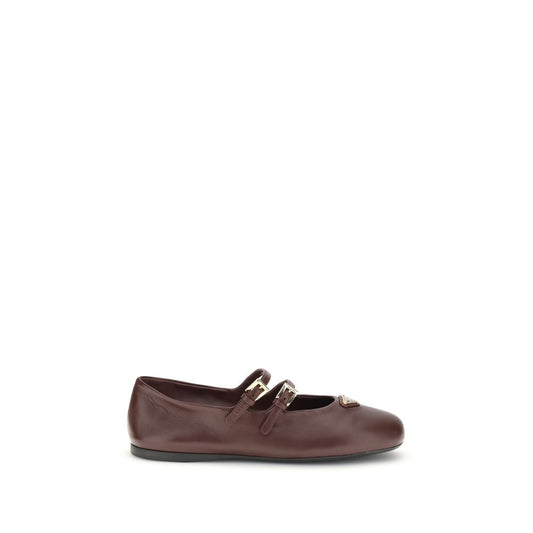 Bordeaux Calf Leather Bos Taurus Ballet Flats