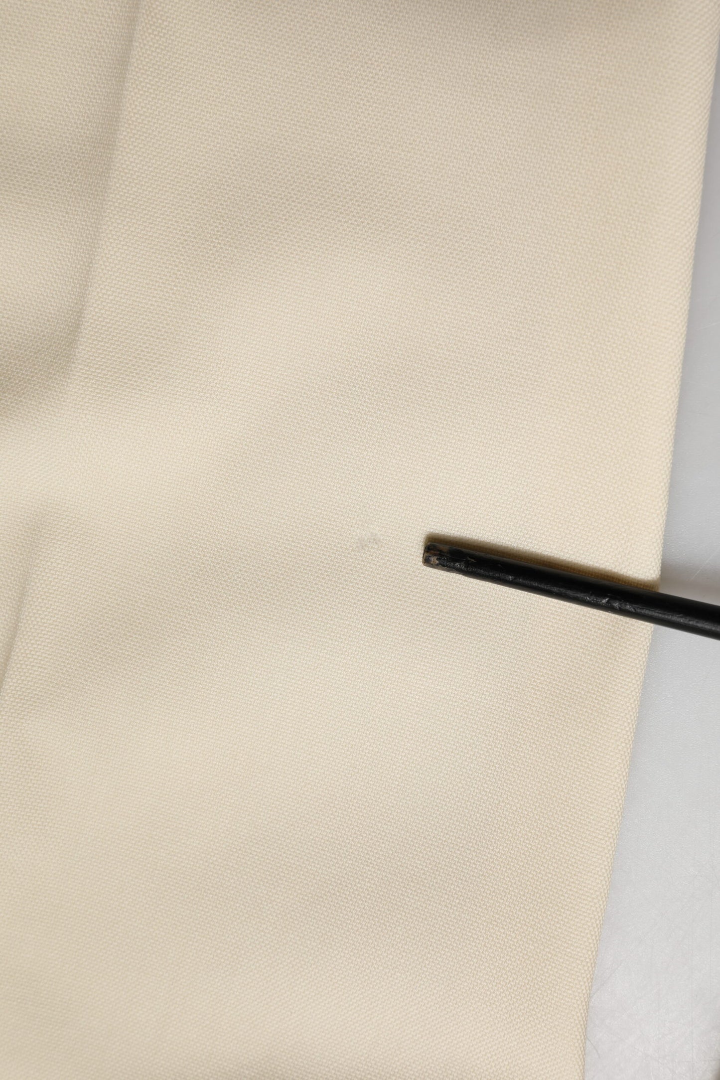 Ivory Wool Mid Waist Cropped Trouser Pants