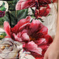 Multicolor Rose Floral Cropped Trousers Pants