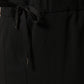 Black Cotton Drawstring Long Maxi Cargo Skirt