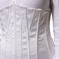 White Polyamide Waist Cincher Bustier Corset Top