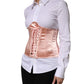 Pale Pink Silk LaceUp Waist Cincher Corse Top