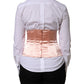 Pale Pink Silk LaceUp Waist Cincher Corse Top