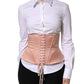 Pale Pink Silk LaceUp Waist Cincher Corset Top