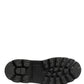 Black Leather Trek Sole Combat Boots Shoes