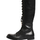Re-Edition Black Leather Lace Up Boots Shoes
