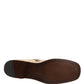 Beige Leather Logo Plaque Ankle Boots Shoes