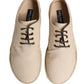 Beige Espadrille Sole Lace Up Canvas Derby Shoes