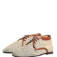 Denim Navajo Lace-Up Leather Dress Derby Shoes