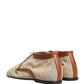 Denim Navajo Lace-Up Leather Dress Derby Shoes