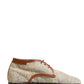 Denim Navajo Lace-Up Leather Dress Derby Shoes