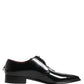 Men Black Lace-Up Leather Zip Dress Derby Shoes