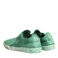 Green Suade DG Logo Sole Low Top Sneakers Shoes