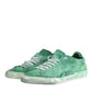 Green Suade DG Logo Sole Low Top Sneakers Shoes