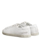 White Bianco Leather Men Low Top Sneakers Shoes