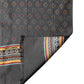 Gray Patterned Silk Neck Foulard 138cm x 22cm Men Scarf