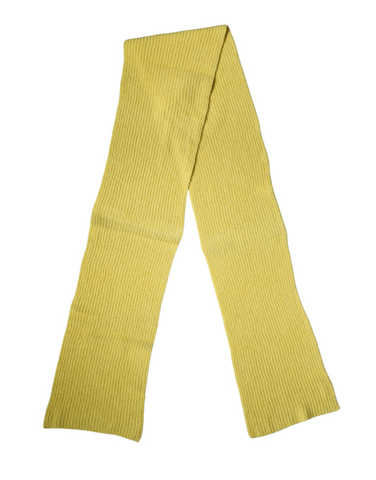 Yellow Cotton Knitted Neck Foulard 270cm x 31cm  Men Scarf