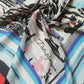 Multicolor Milano Print Cashmere 134cm x 130cm Men Scarf