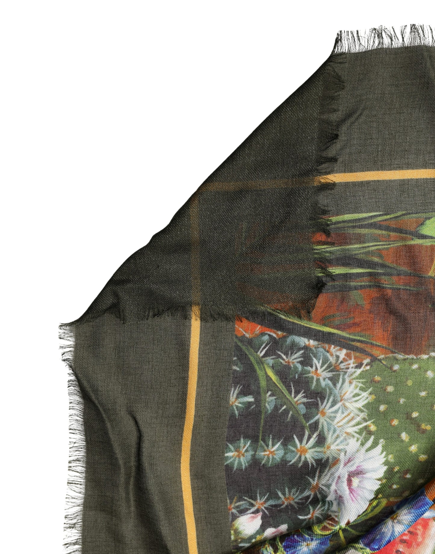 Multicolor Jungle Print Modal 134cm x 129.5cm Men Scarf