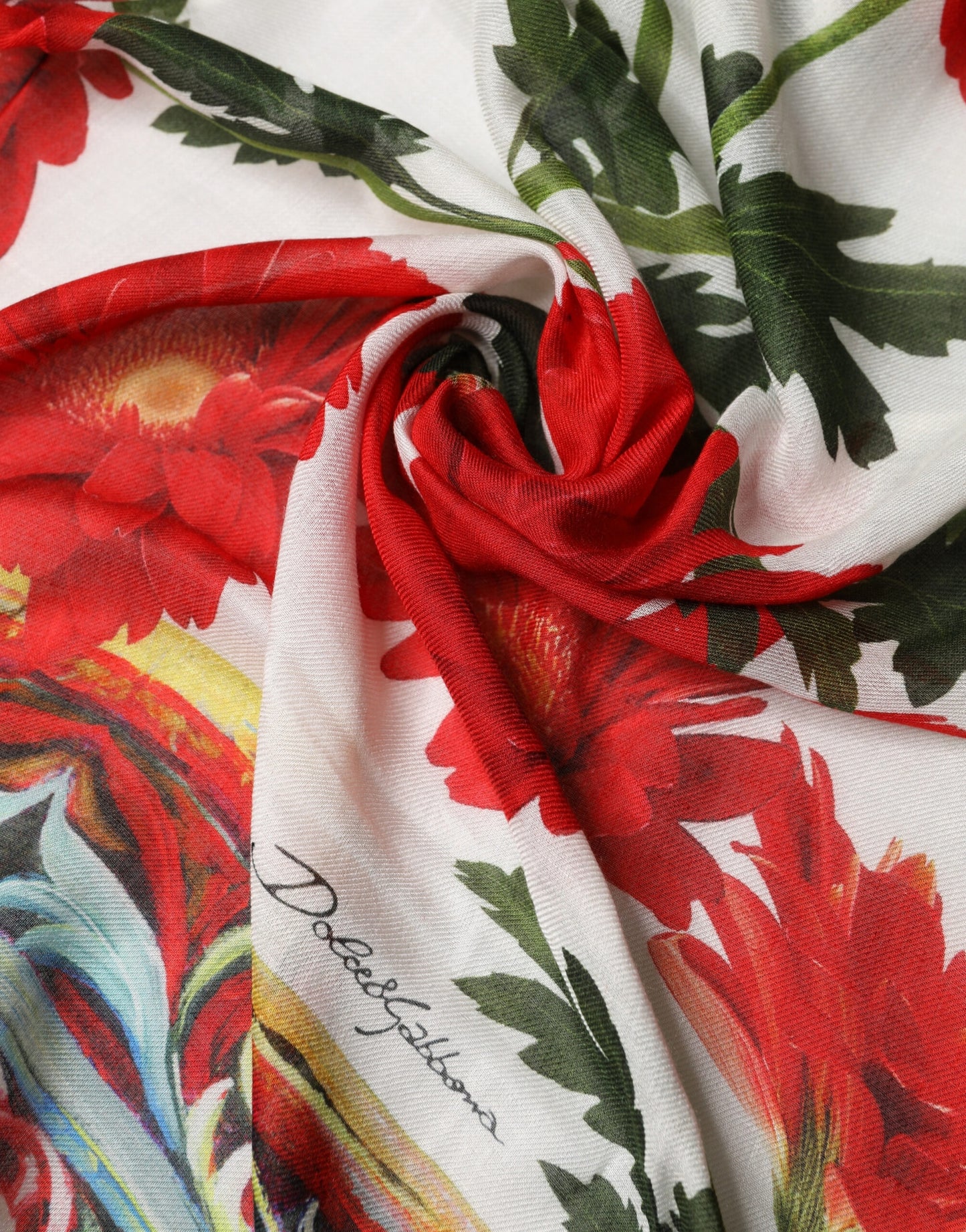 Multicolor Floral Print Wrap Shawl 196cm x 132cm Scarf