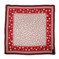 Red Polka Dot Print Square Stole 130cm x 130cm Scarf