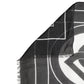 Black White Polka Dot Logo Stole Wrap 188cm x 116cm Scarf
