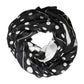 Black White Polka Dot Logo Stole Wrap 188cm x 116cm Scarf