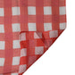 White Red Check Silk Wrap Foulard 118cm x 118cm Scarf