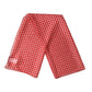 White Red Check Silk Wrap Foulard 140cm x 136cm Scarf