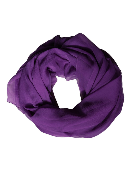 Purple Silk Neck Wrap Shawl Stole 200cm x 134cm Scarf