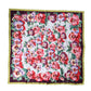 Multicolor Floral Silk Square Foulard 89cm x 87cm Scarf