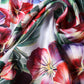 Multicolor Floral Silk Square Foulard 89cm x 87cm Scarf