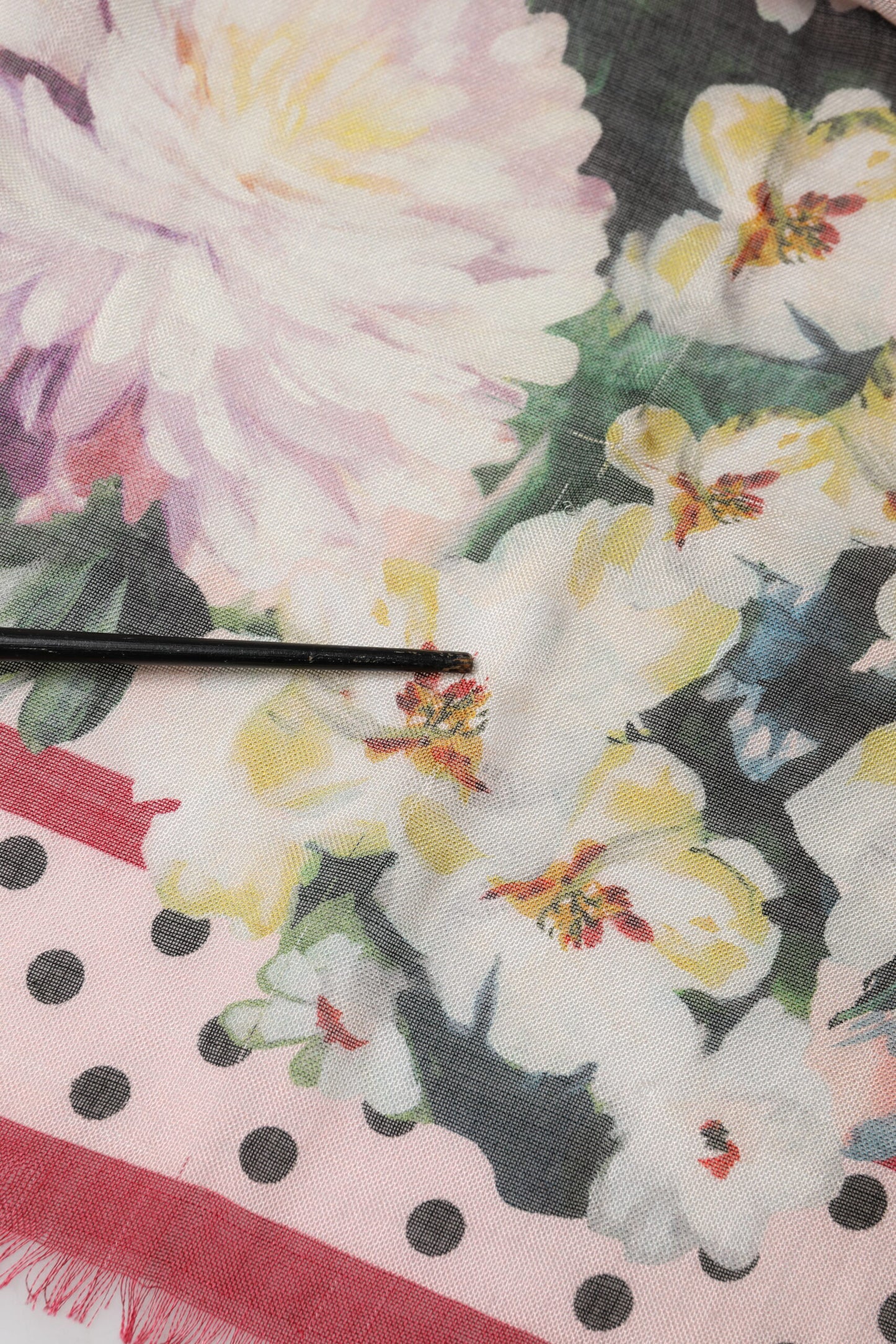 Multicolor Floral Print Square Stole 133cm x 133cm Scarf