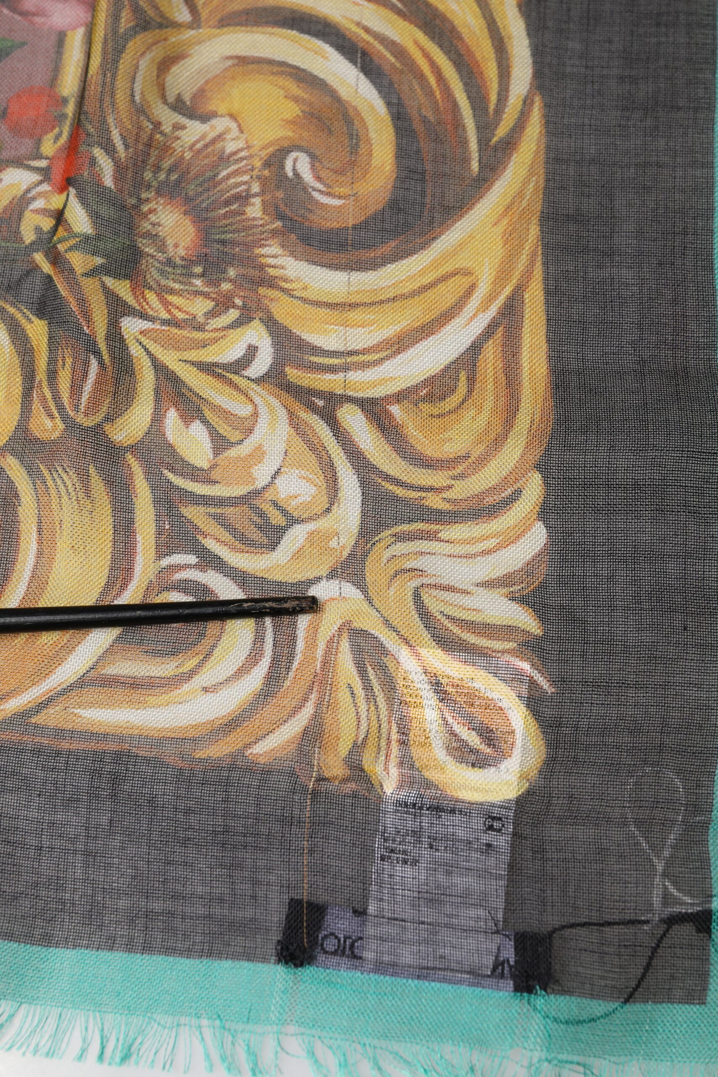 Multicolor Floral Cashmere Square Stole 134cmx134cm Scarf