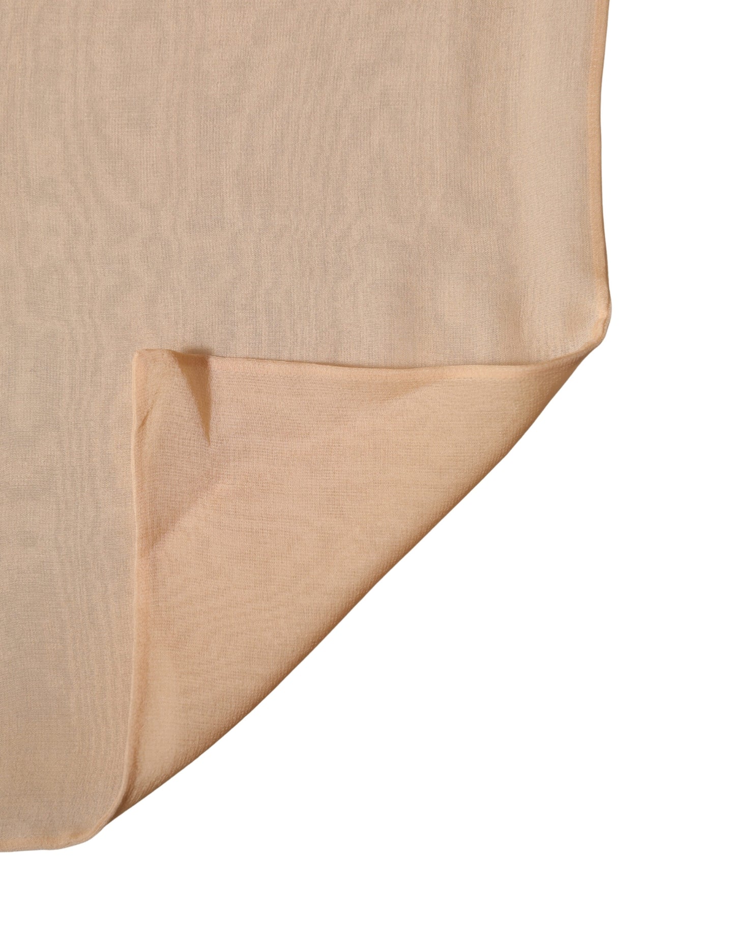 Beige Silk Sash Wrap Foulard Stole 292cm x 19cm Scarf