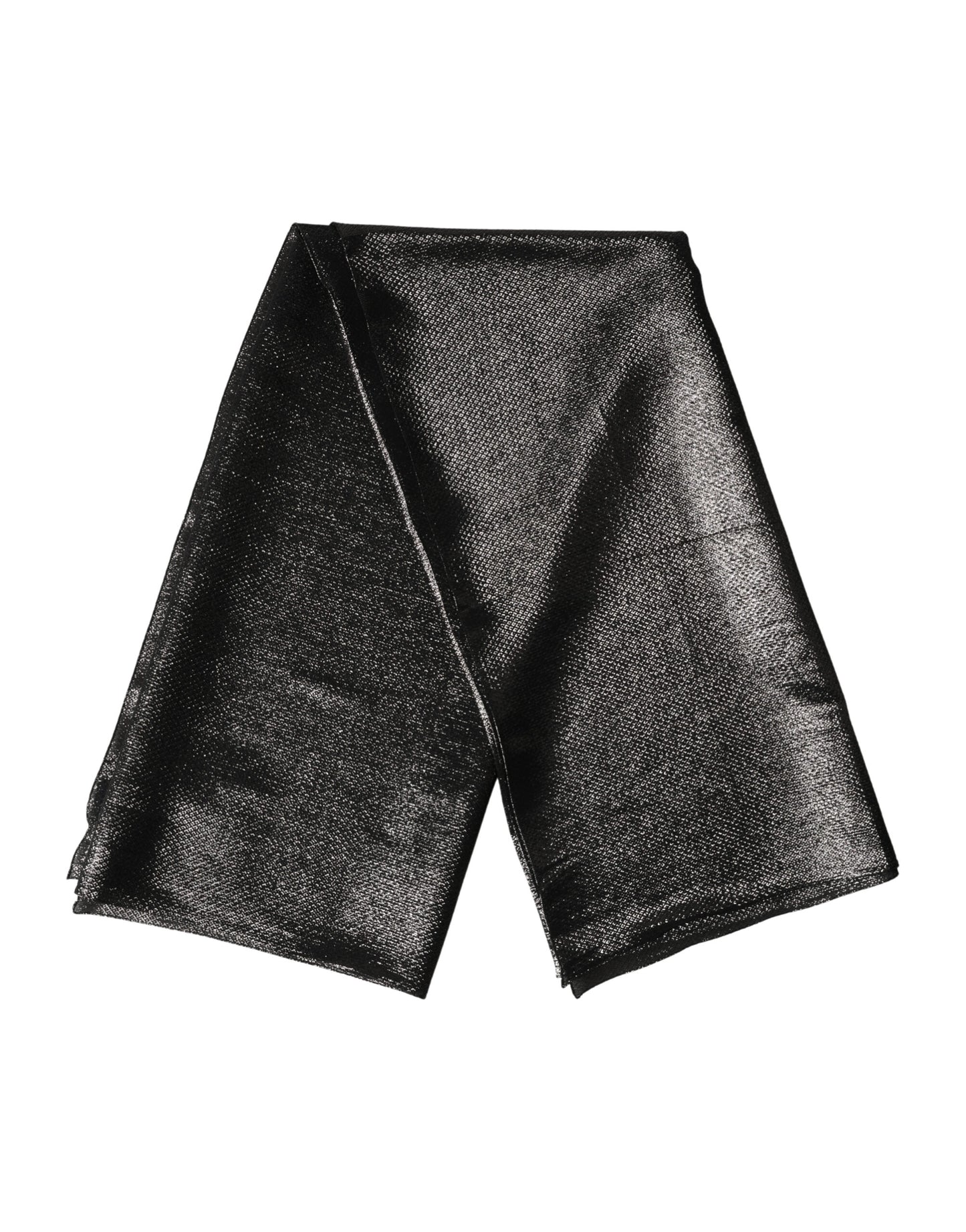 Black Silk Square Wrap Shawl Foulard 122cm x 120cm  Scarf