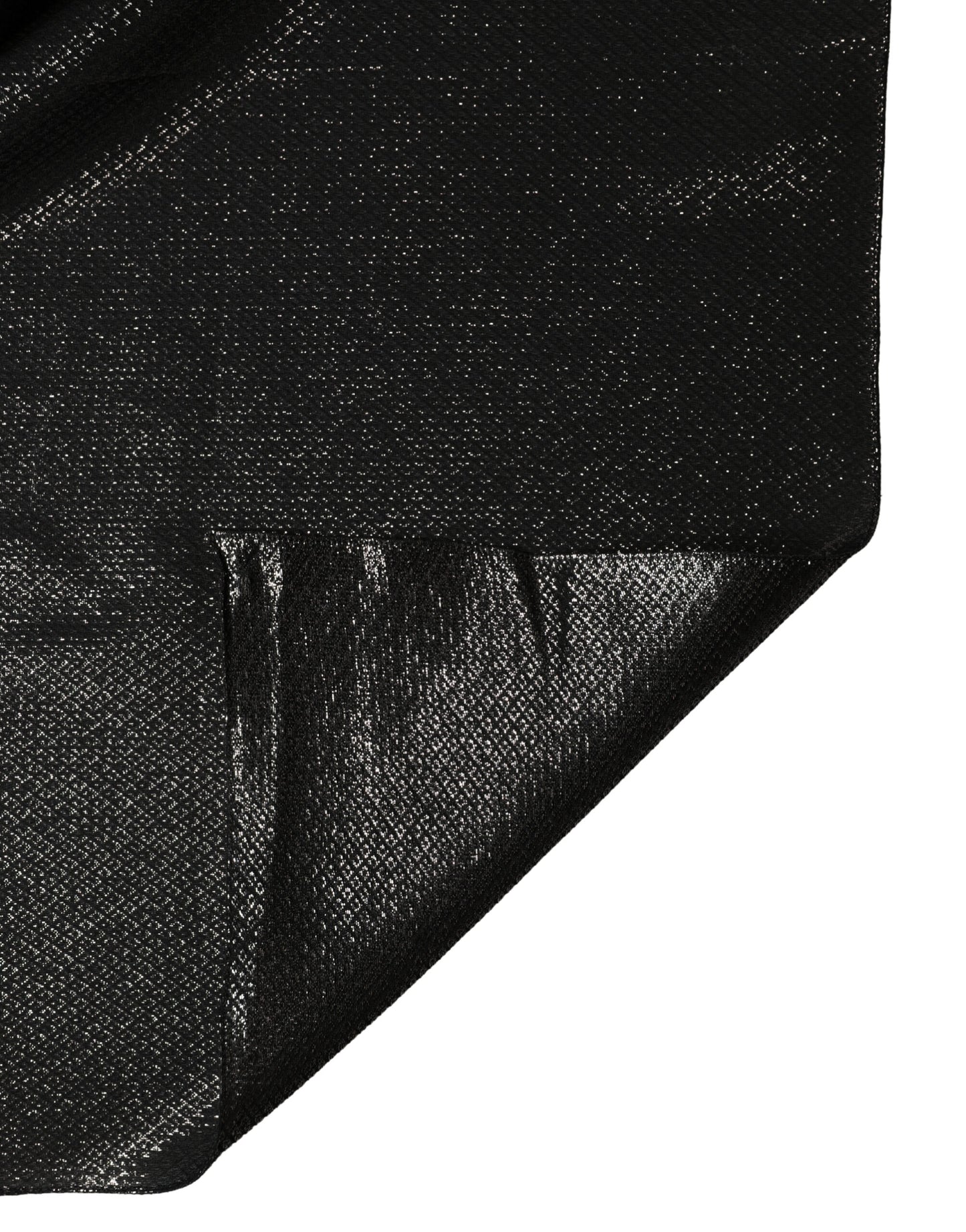 Black Silk Square Wrap Shawl Foulard 122cm x 120cm  Scarf