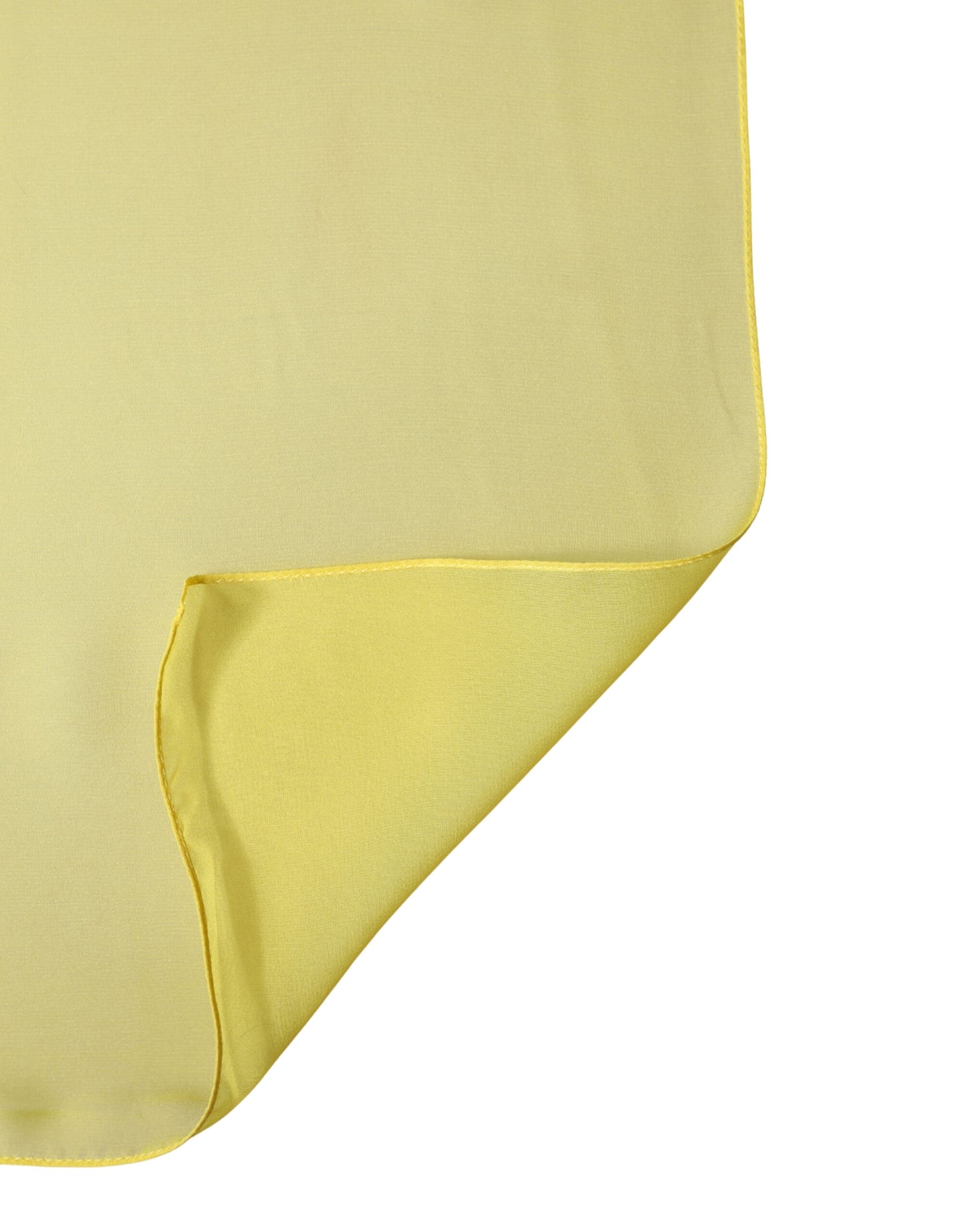 Yellow Silk Neck Wrap Shawl Foulard 133cm x 130cm Scarf
