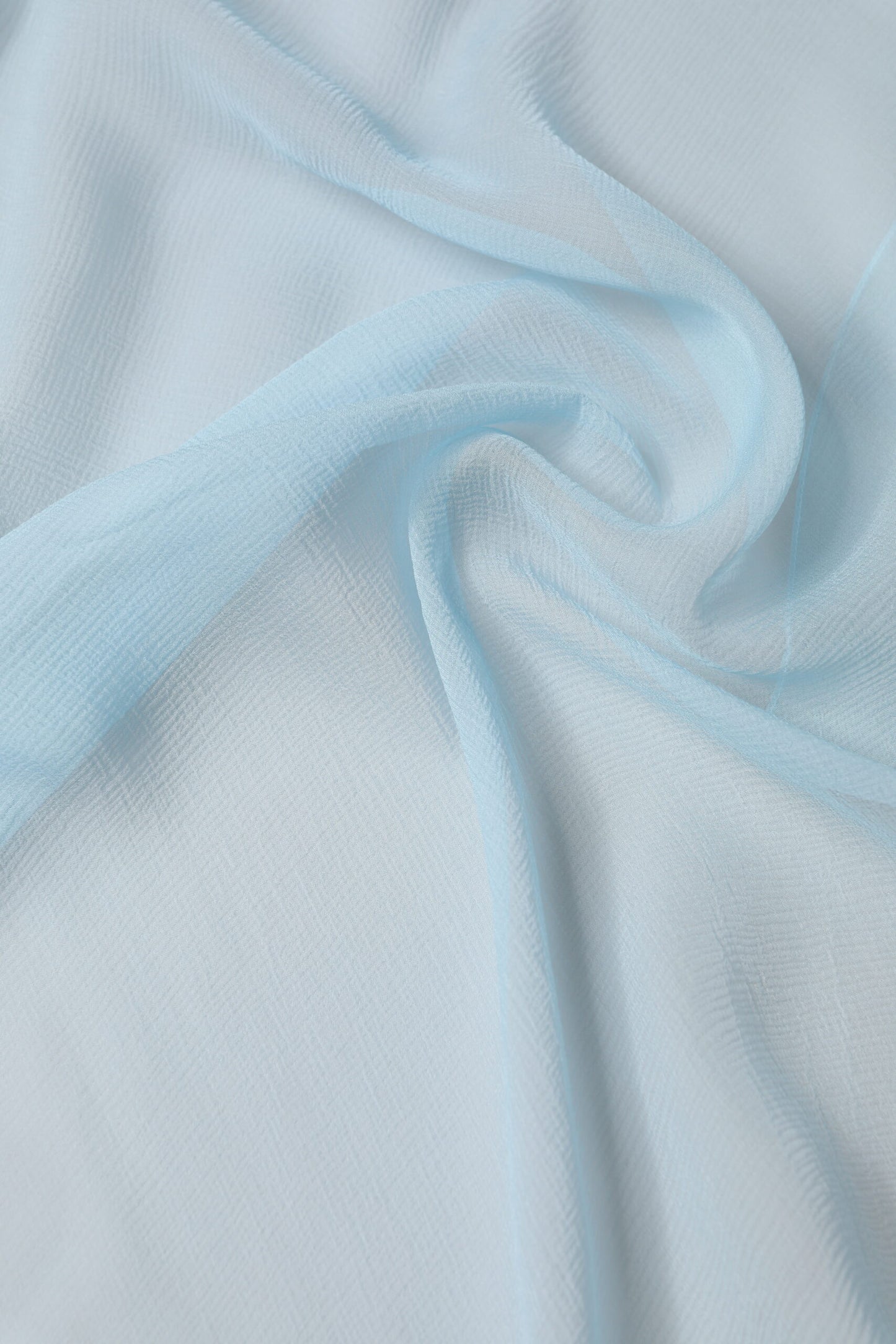 Light Blue Silk Neck Wrap Foulard 135.5cm x 131.5cm Scarf