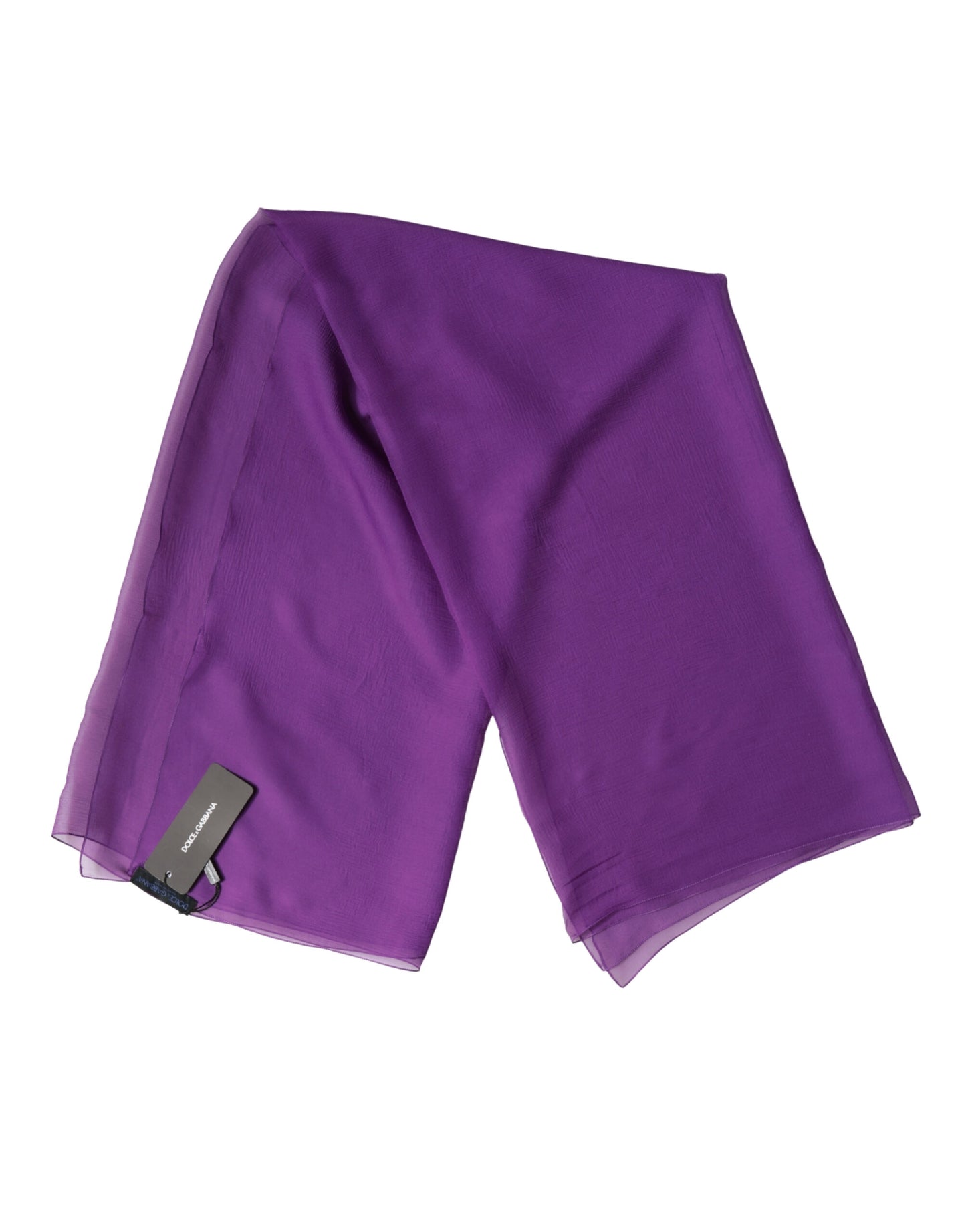 Purple Silk Neck Wrap Shawl Foulard 134cm x 131cm  Scarf